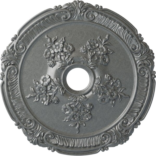 Ekena Millwork Attica with Rose Ceiling Medallion (Canopies up to 4 1/2"), 26"OD x 3 3/4"ID x 1 1/2"P, Platinum CM26ATPLS - main